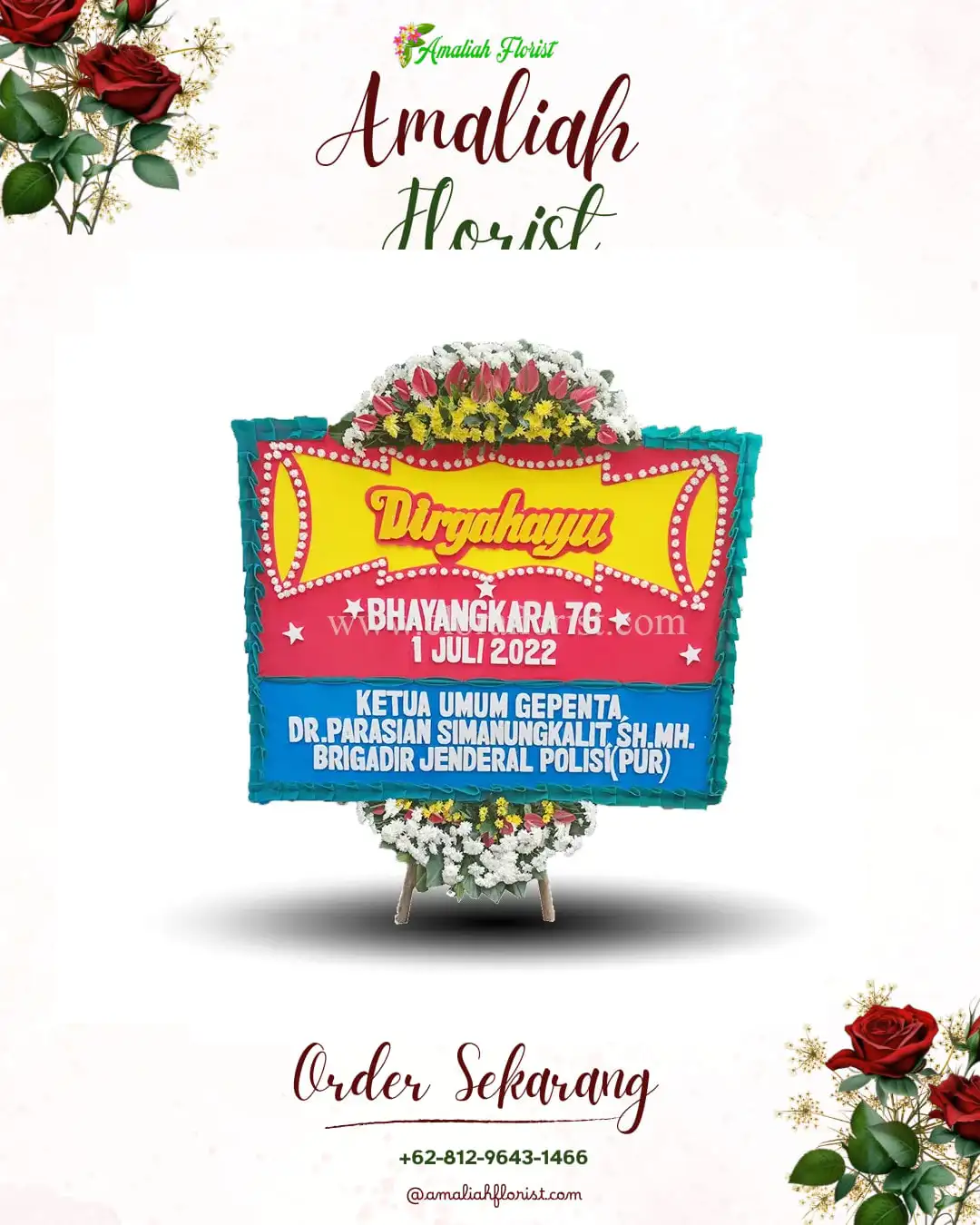 Papan Bunga HUT Ulang Tahun Gane Barat Selatan